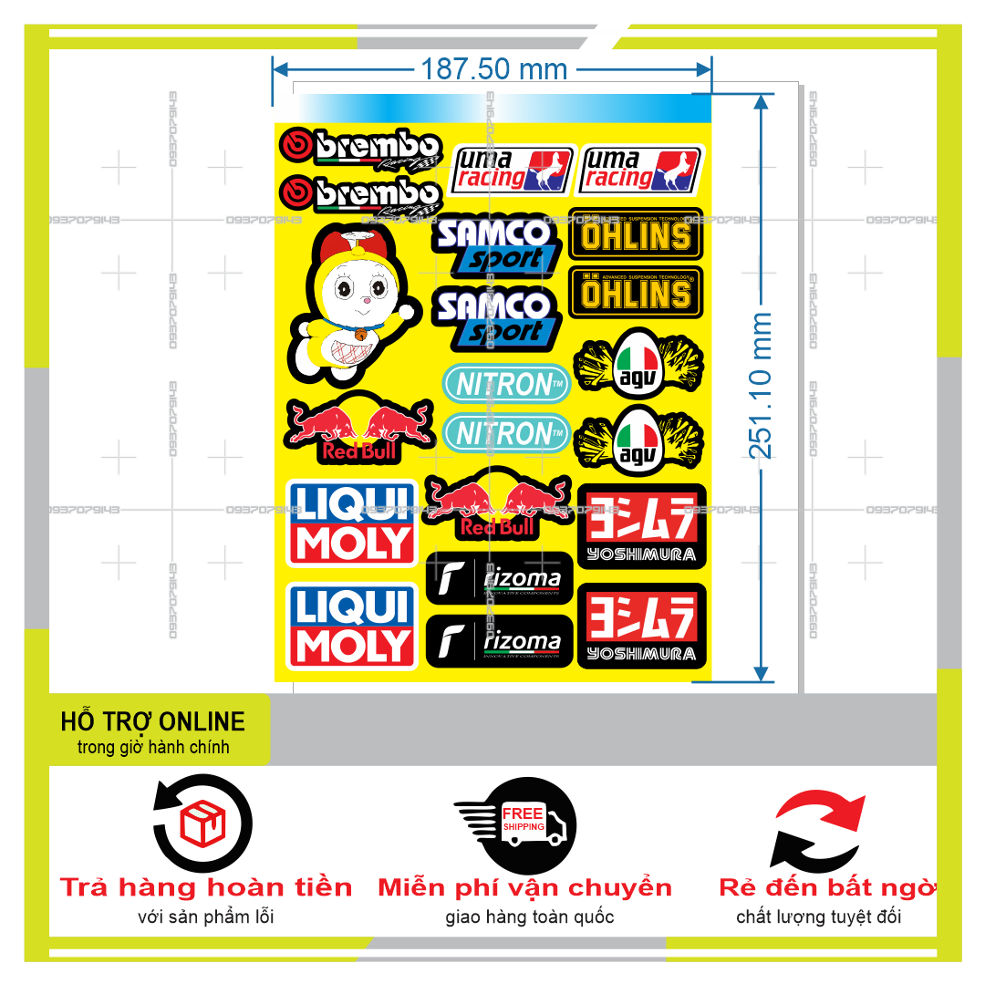 LOGO STICKER DÁN XE MÁY M71  { PHỤNG DECAL }