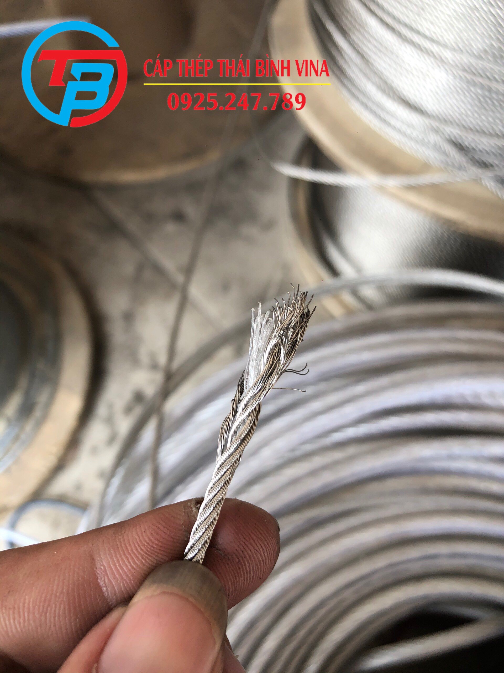 Cáp inox 304 5mm ( đủ ly ) - cáp thép thái bình