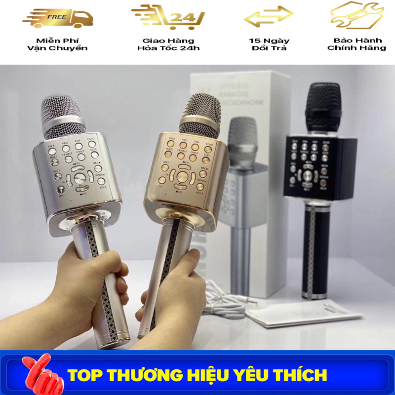 Micro bluetooth, mic hát không dây, mic ys 96 cao cấp, micro ys-96 mic karaoke bluetooth tích hợp live stream, mic karaoke bluetooth cao cấp ys-96 tích hợp loa bass không dây