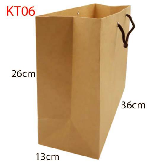 Combo 100 Túi giấy kraft trơn KT06 (KT: 26 x 36 x 13 cm)