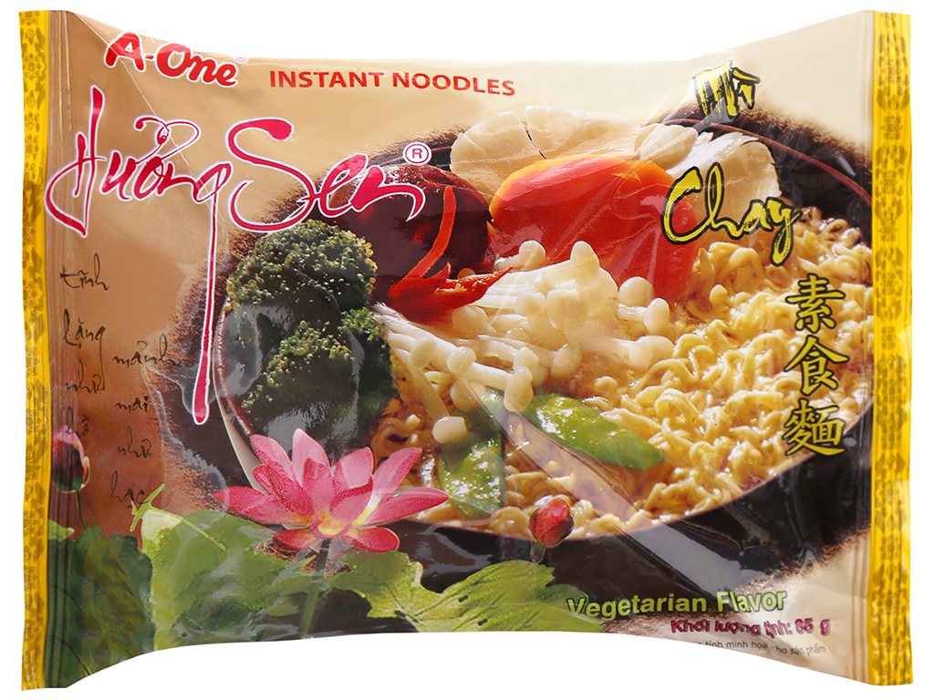 Thùng 30 gói mì chay A-One Hương Sen 85g