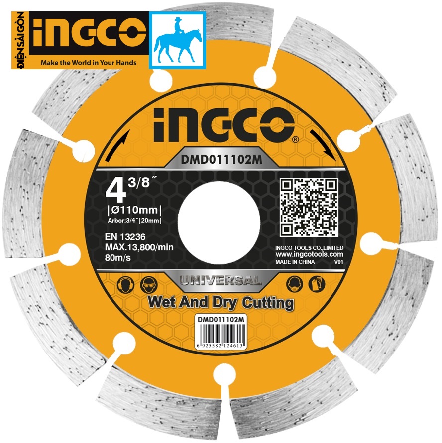 Đĩa cắt gạch 125mm 5inch wet and dry cutting ingco dmd011252m