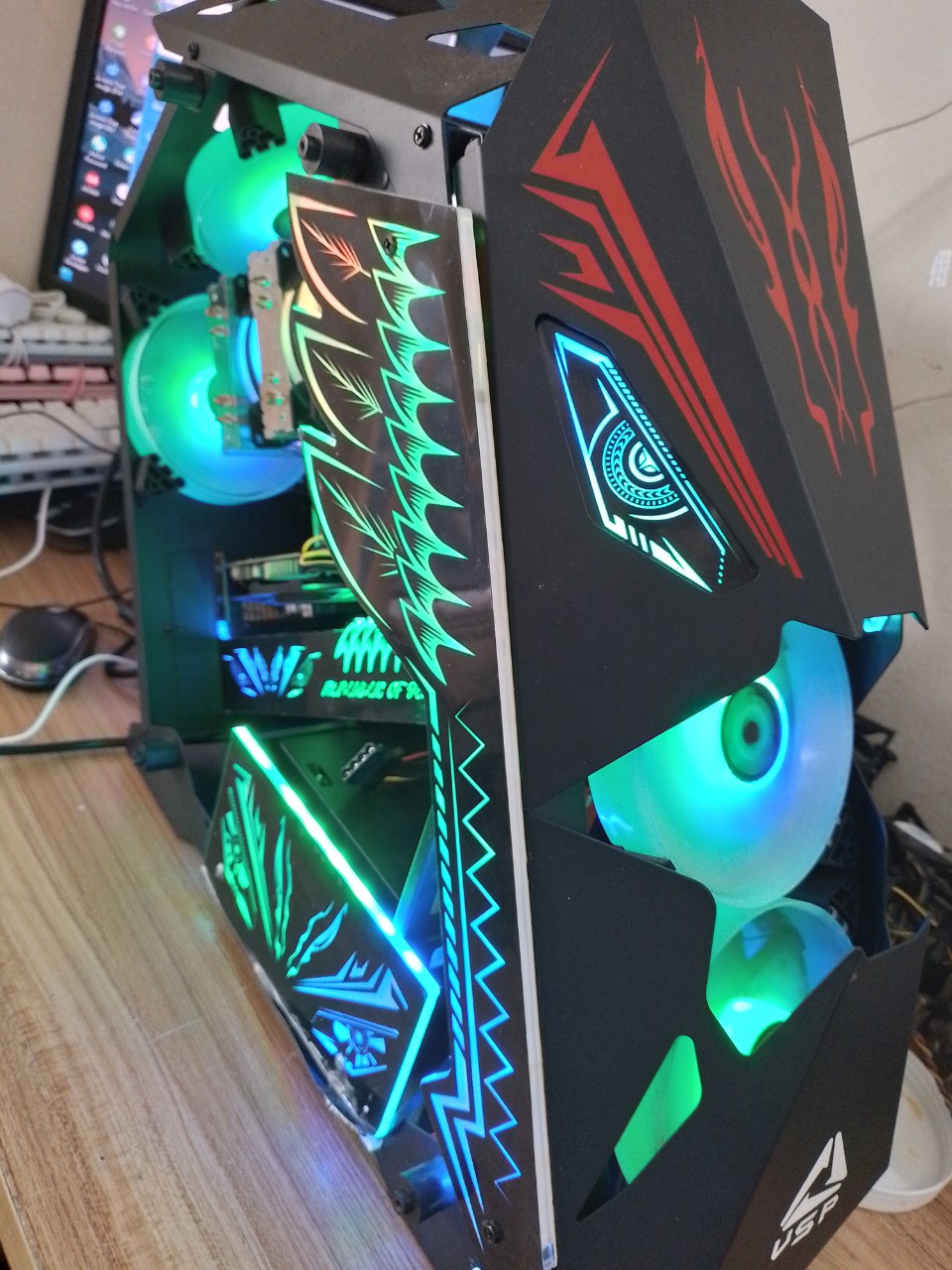 VỎ CASE VSP ESPORT GAME ES3 + 5 FAN LED