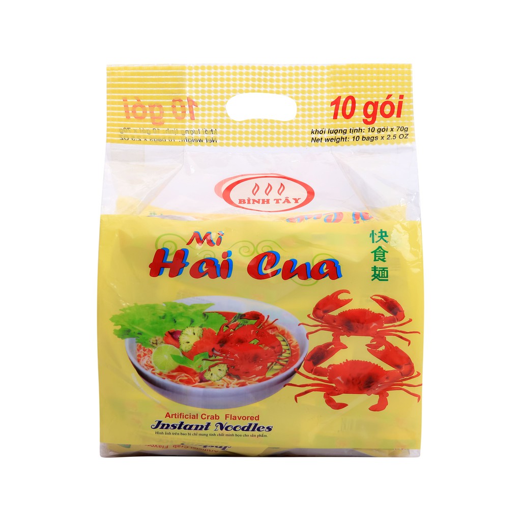 Mì hai cua Bình Tây túi (10 gói)
