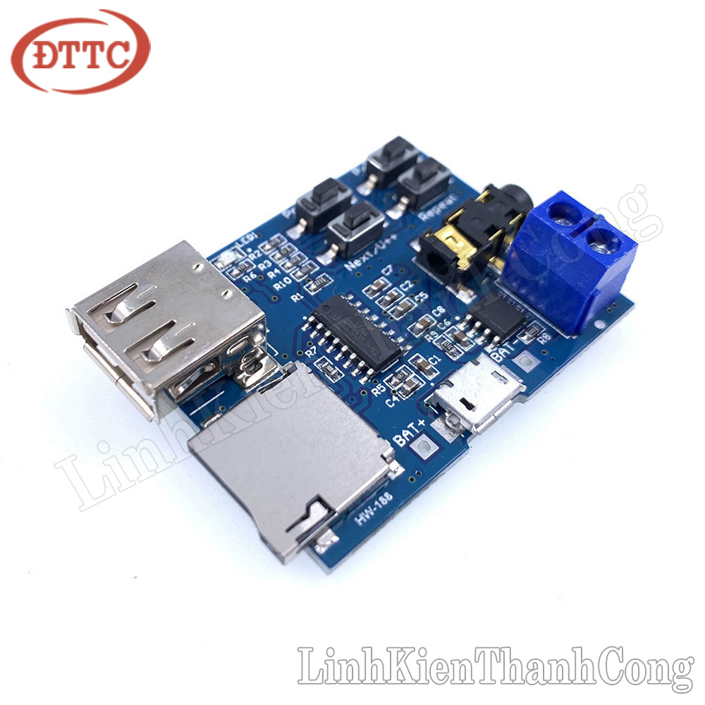 Mạch phát mp3 tích hợp amply 2w