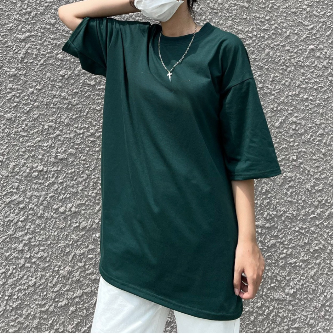 Áo Phông Cotton Basic Nam Nữ (< 65kg) Form Rộng Oversize Chất Vải Dày Mịn Thoáng Mát (TCL1)