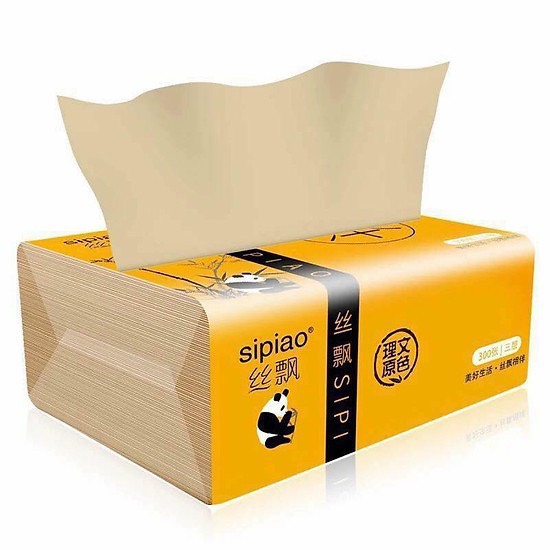 Combo 2 bịch khăn giấy Gấu trúc siêu dai siêu mềm mịn (300 tờ 3 lớp)
