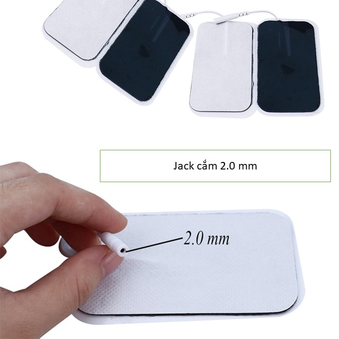 2 miếng dán điện xung dr.ho cỡ lớn có dây (60x90mm)