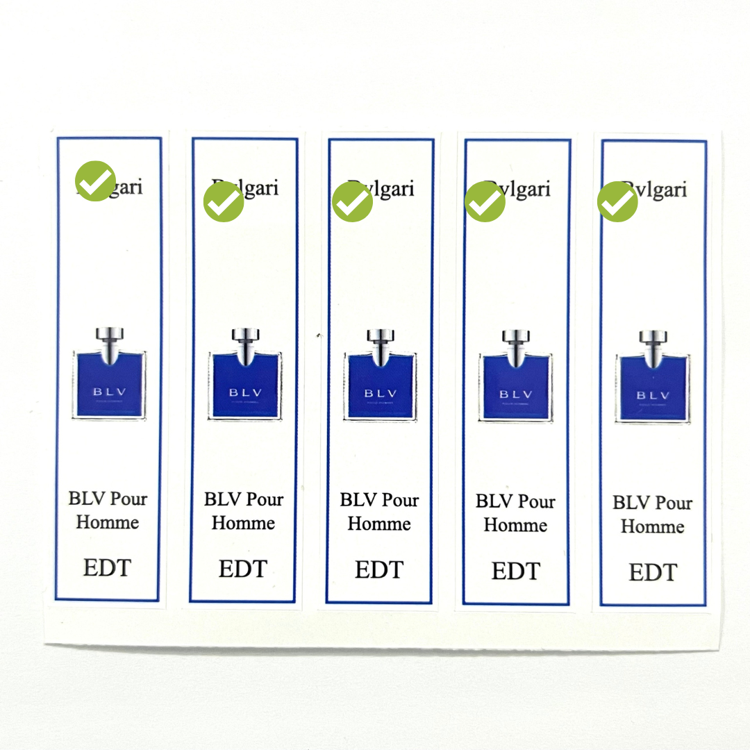 [HCMC] combo 10 PCs bylgari perfume bottle sticker for full series bottle