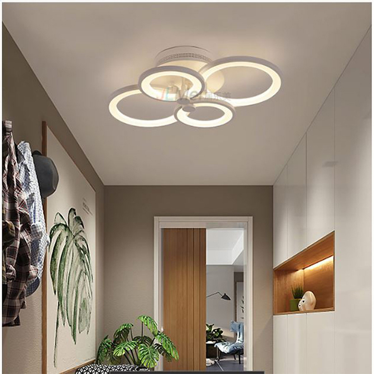 Đèn ốp trần LED 4 cánh tròn