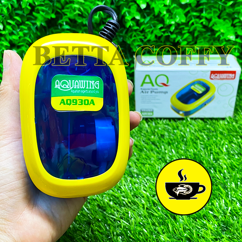Máy bơm oxy hồ cá 1 Vòi AQuawing  (Tặng 1m dây + 1 viên đá sủi oxi)