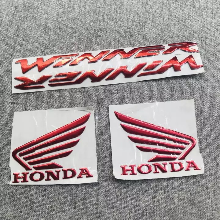 Combo Tem chữ Winner + Logo Cánh Chim Honda.(loại thường)