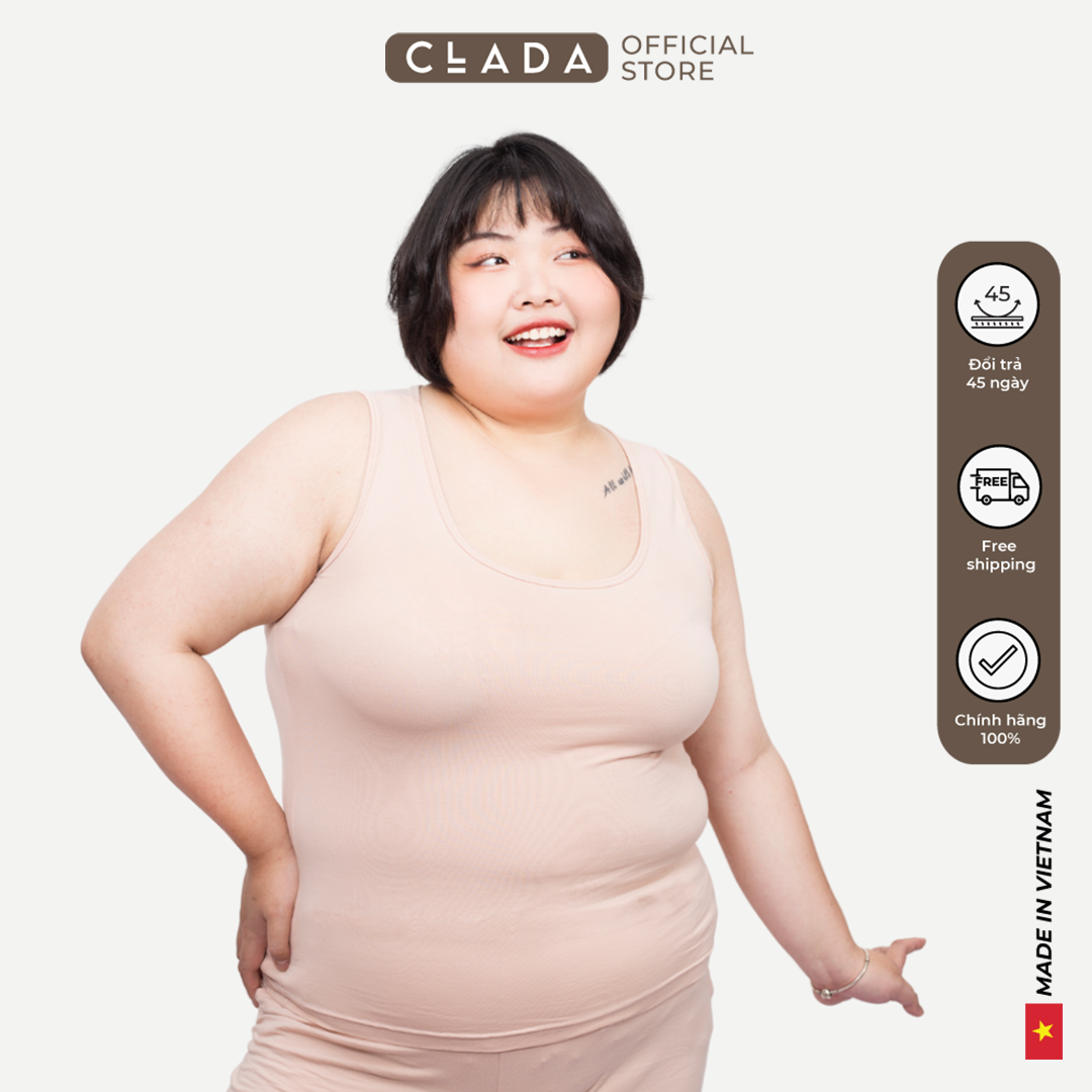 Áo ba lỗ nữ bigsize thương hiệu CLADA - Baby pink