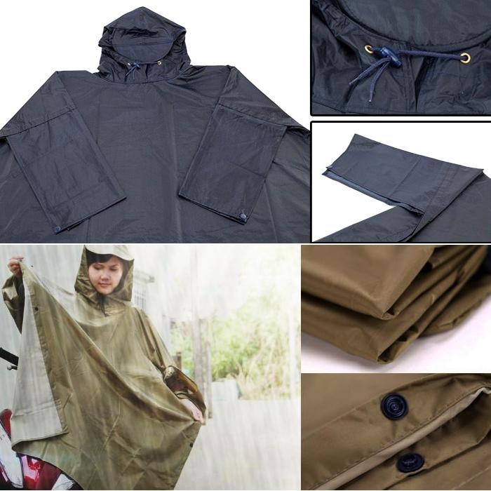 [HCM]Áo mưa hando dài 1m6 vải dù áo mưa xịn áo mưa không thấm nước áo mưa siêu bền khó rách giúp che kín người chống thấm siêu bền
