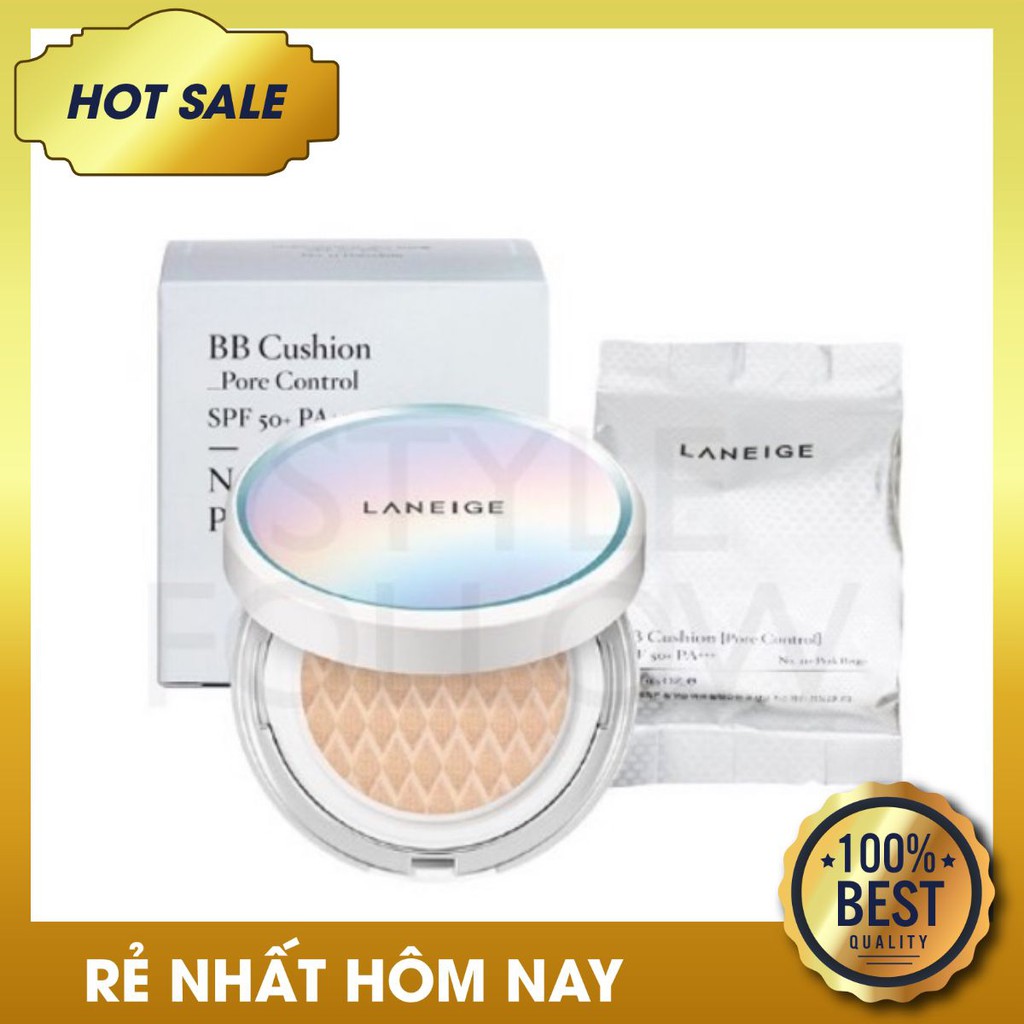 💎[ CHÍNH HÃNG ] Phân nước kiềm dầu Laneige BB Cushion Pore Control + 1 phấn phụ💯