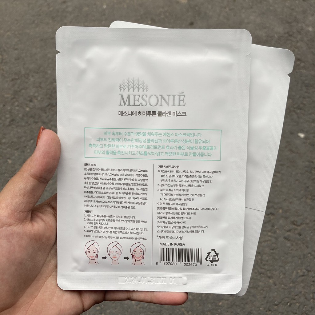 Mặt nạ cấp ẩm collagen Mesonie Hàn Quốc