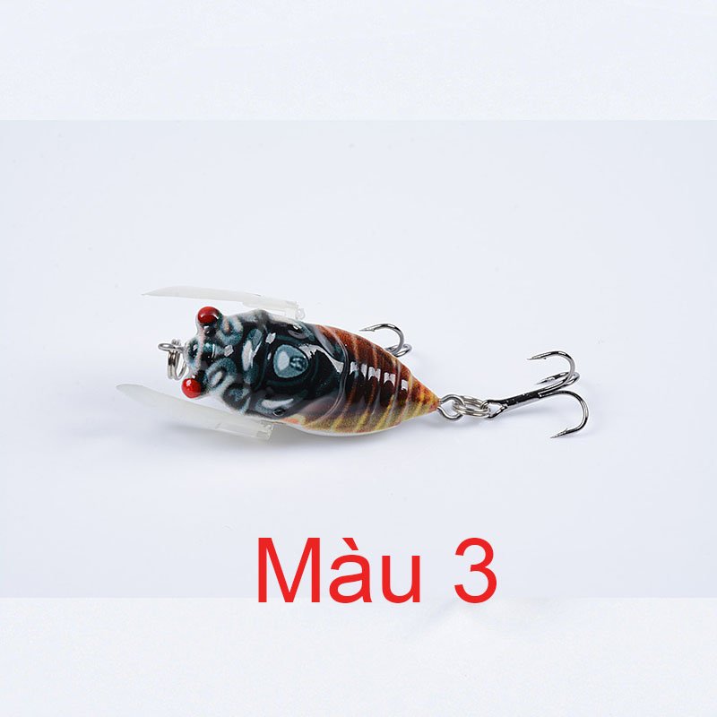 Mồi câu lure ve sầu nhiều màu sắc câu cá đa dạng mồi câu cá siêu nhậy mã M22