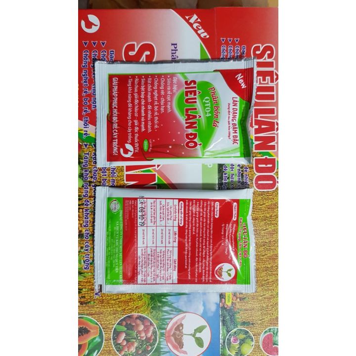 2 GÓI Phân bón Siêu Lân Đỏ dùng cho hoa hồng kích thích ra hoa