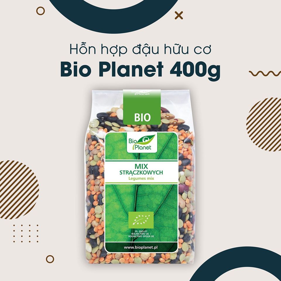 Hỗn hợp đậu hữu cơ Bio Planet Mixed Beans 400g