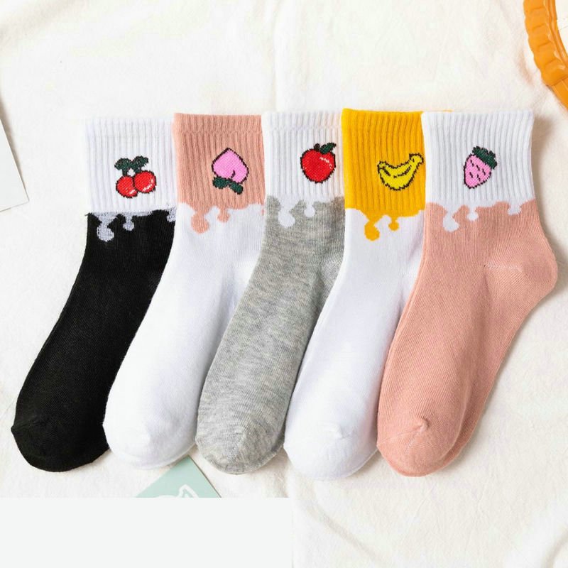 [HCM]Xả kho tết Combo 5 đôi tất Cổ cao kèm TAG