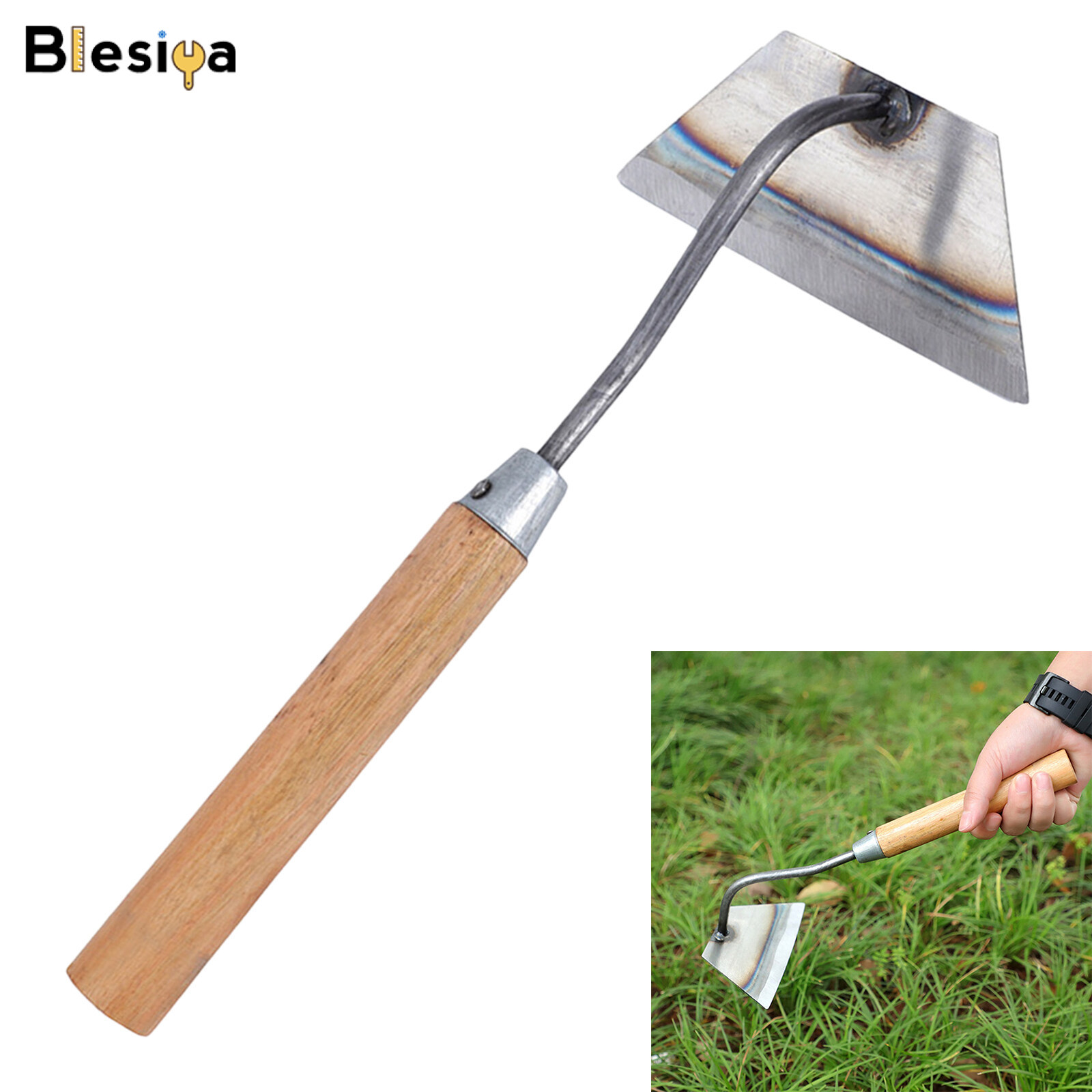 Blesiya Welded Garden Hoe Weeding Yard Digging Sickle Gardening Tool