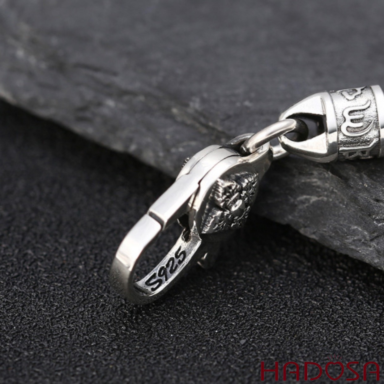 [Genuine] [true photo] [shipping] [ready stock] [warranty] men's beautiful silver bracelet with Cang