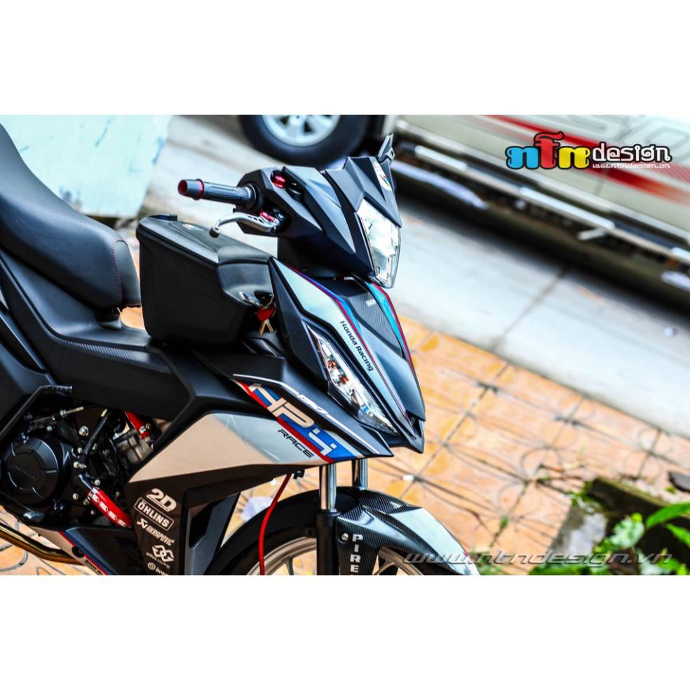 Tem rời dán xe winner v1 mẫu hp4 đen đỏ xanh