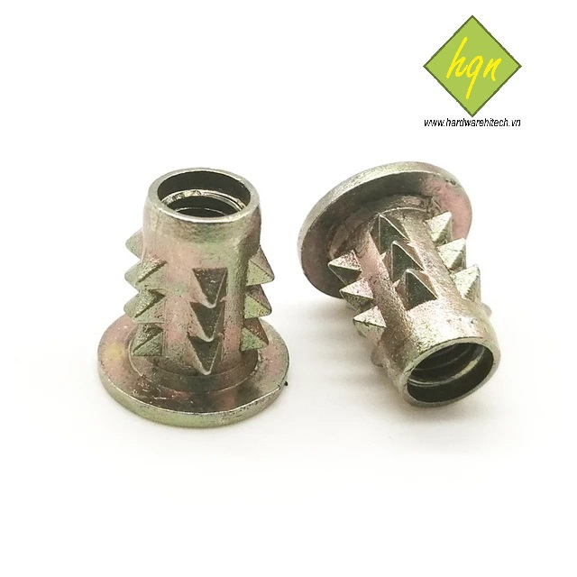 (TÚI 50 CON) ỐC CẤY ĐÓNG CÓ TAI REN M6 / CẤY ĐÓNG CÓ VÀNH/ INSERT NUT TYPE B