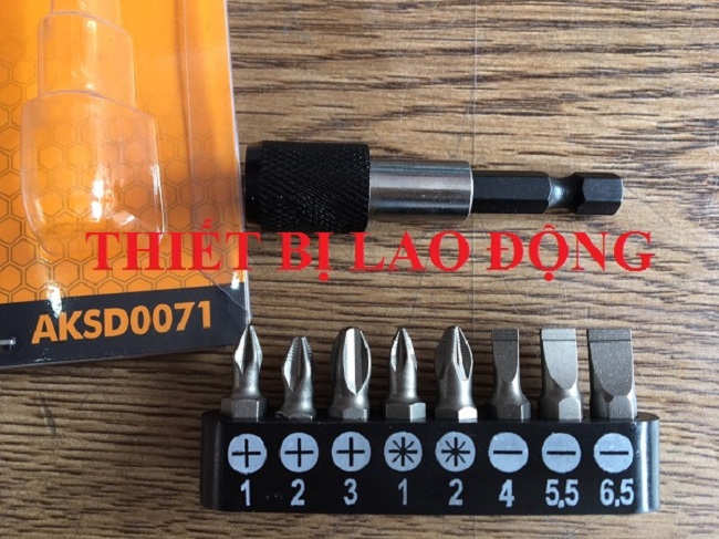 Bộ 9 đầu tua vít Ingco - AKSD0071