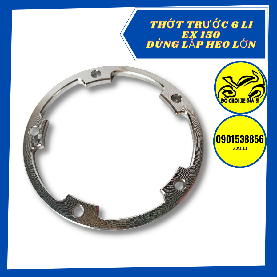 Thớt lòng 5 lỗ kê đĩa trước trước EX 150 6 li dùng để lắp heo lớn