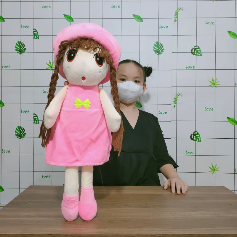 GẤU BÔNG BÚP BÊ CHO BÉ GÁI ĐỒ CHƠI BÚP BÊ CHIBI 60CM DỄ THƯƠNG CHO BÉ