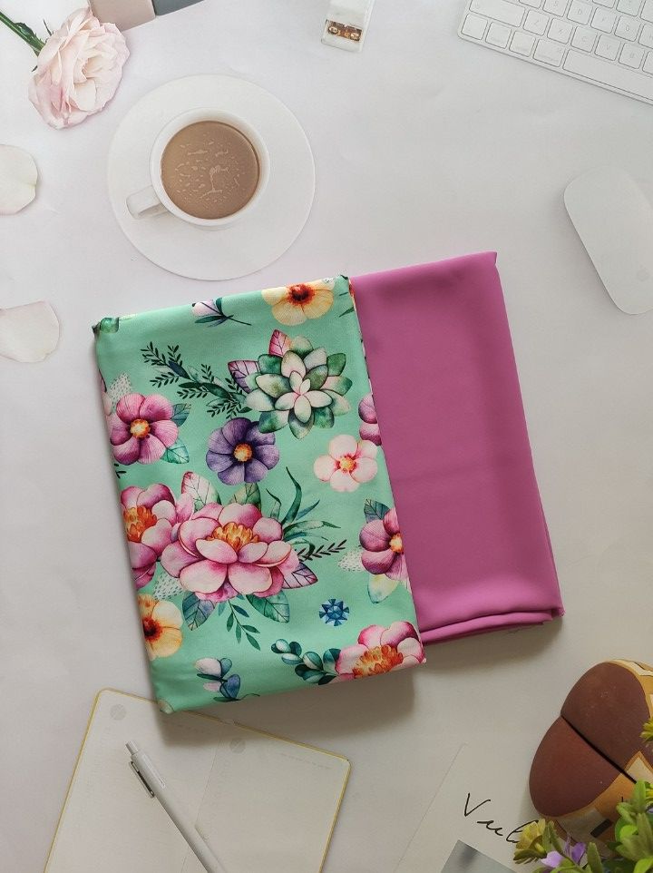 Vải áo dài cao cấp hoạ tiết hoa lá đều (1) - lụa Bảo Anh/ lụa cao cấp