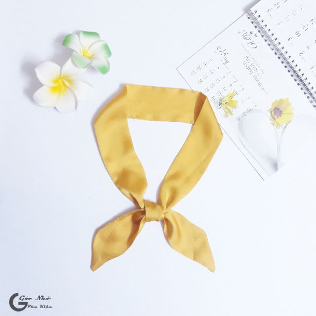 Khăn Turban Lụa Trơn Dài 90Cm