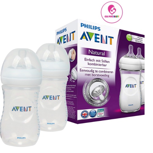 Sét 2 bình ti avent 125ml/260ml/330ml ( Bình nhựa ) hộp 2 bình