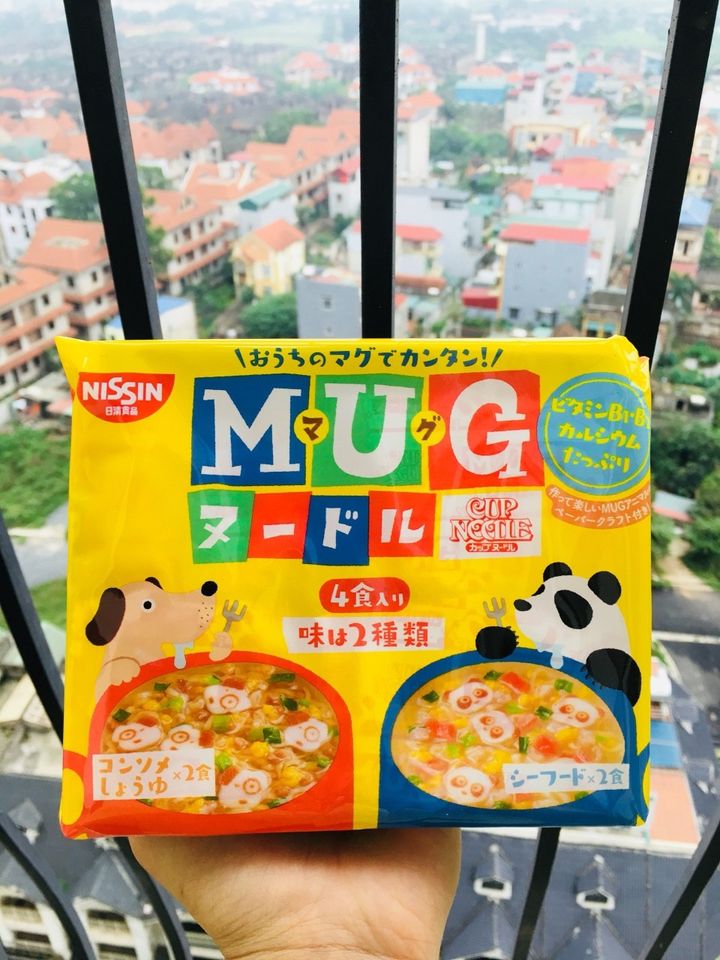 Mì MUG Nissin Nhật (1 bịch 4 gói nhỏ)