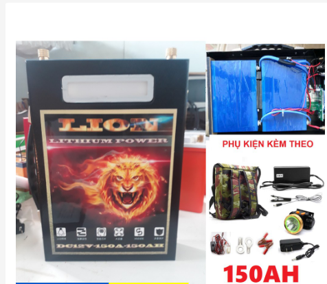 Pin lithium 12V - 150Ah LION