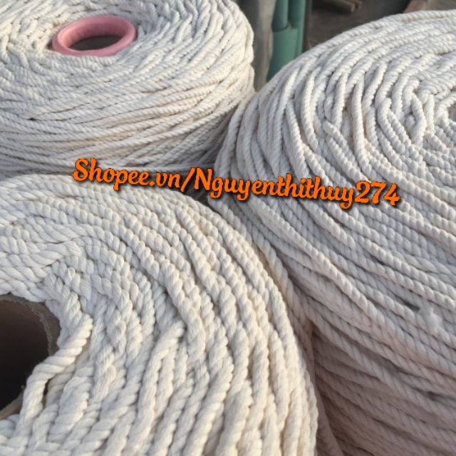 [ Bán Lẻ ] 10 Mét Dây Thừng Macrame Màu Kem 2Mm, 3Mm, 4Mm, 5Mm