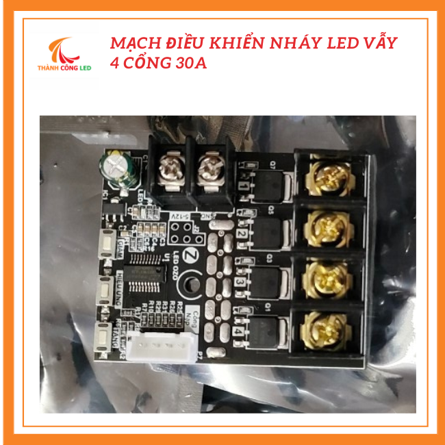 Mạch nháy LED vẫy 4 cổng 30A ( dùng cho LED ruồi, F5 ... điện áp 5V hoặc 12V )
