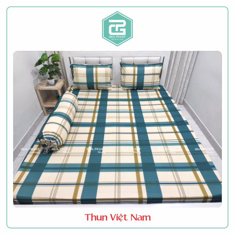 [HCM][ Link 1_ Kẻ Sọc ] Ga giường lẻ thun lạnh việt nam cao cấp ( Đủ kích thước không áo gối)