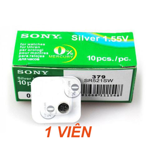 Pin Sony 379/ SR521SW dành cho đồng hồ kim 3 kim (Loại tốt)