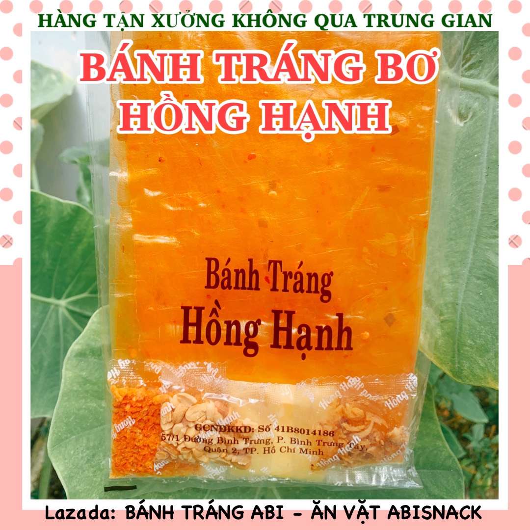 10bịch bánh tráng bơ Hồng Hạnh tép ruốc đậu phộng hành phi