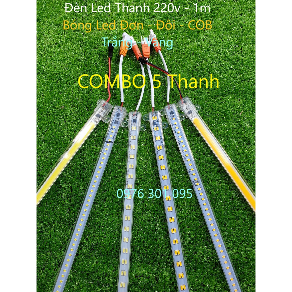 [COMBO 5] Đèn Led Thanh 220v 1m