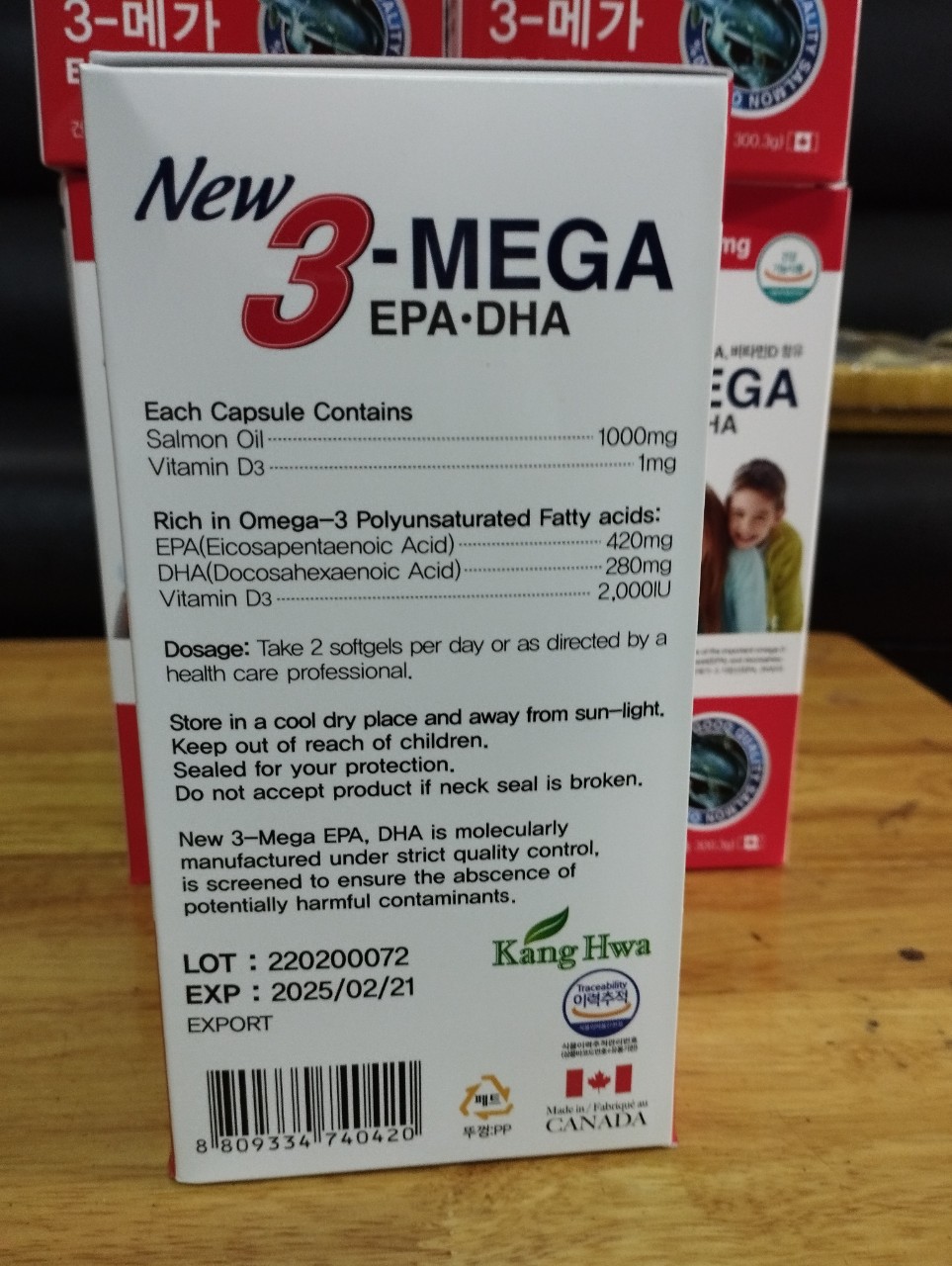 Dầu Cá Omega 3 Hàn Quốc Hộp 300v