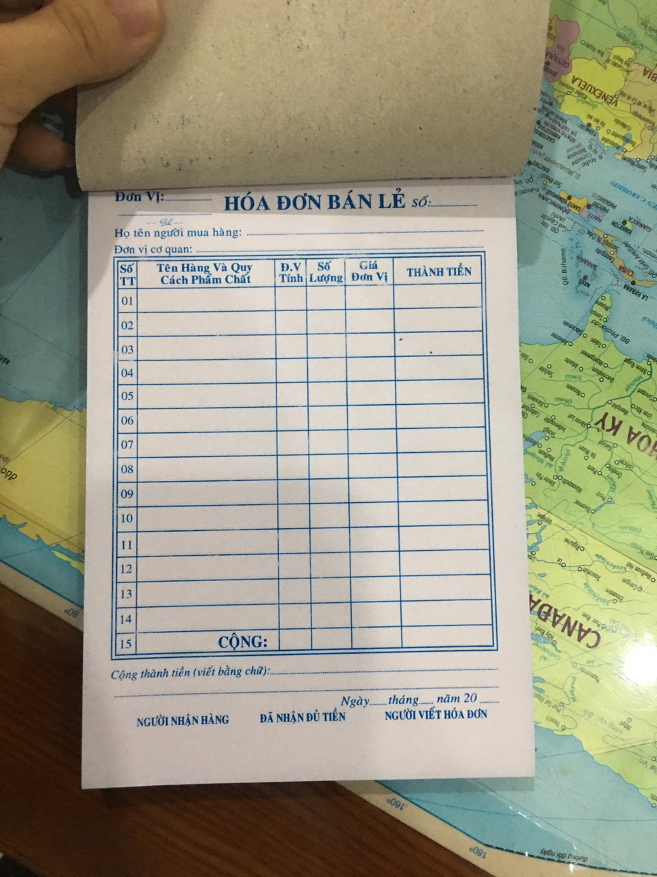 Sổ hóa đơn bán lẻ 2 liên