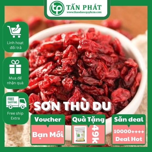 [Hàng mới về] Sơn thù du sấy khô 100g - Tấn Phát - Hỗ trợ cải thiện sức khoẻ