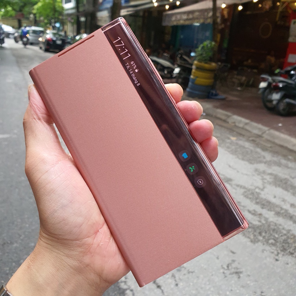 Bao Da Smart Clear View Cover Note 20 Ultra hàng Chính Hãng