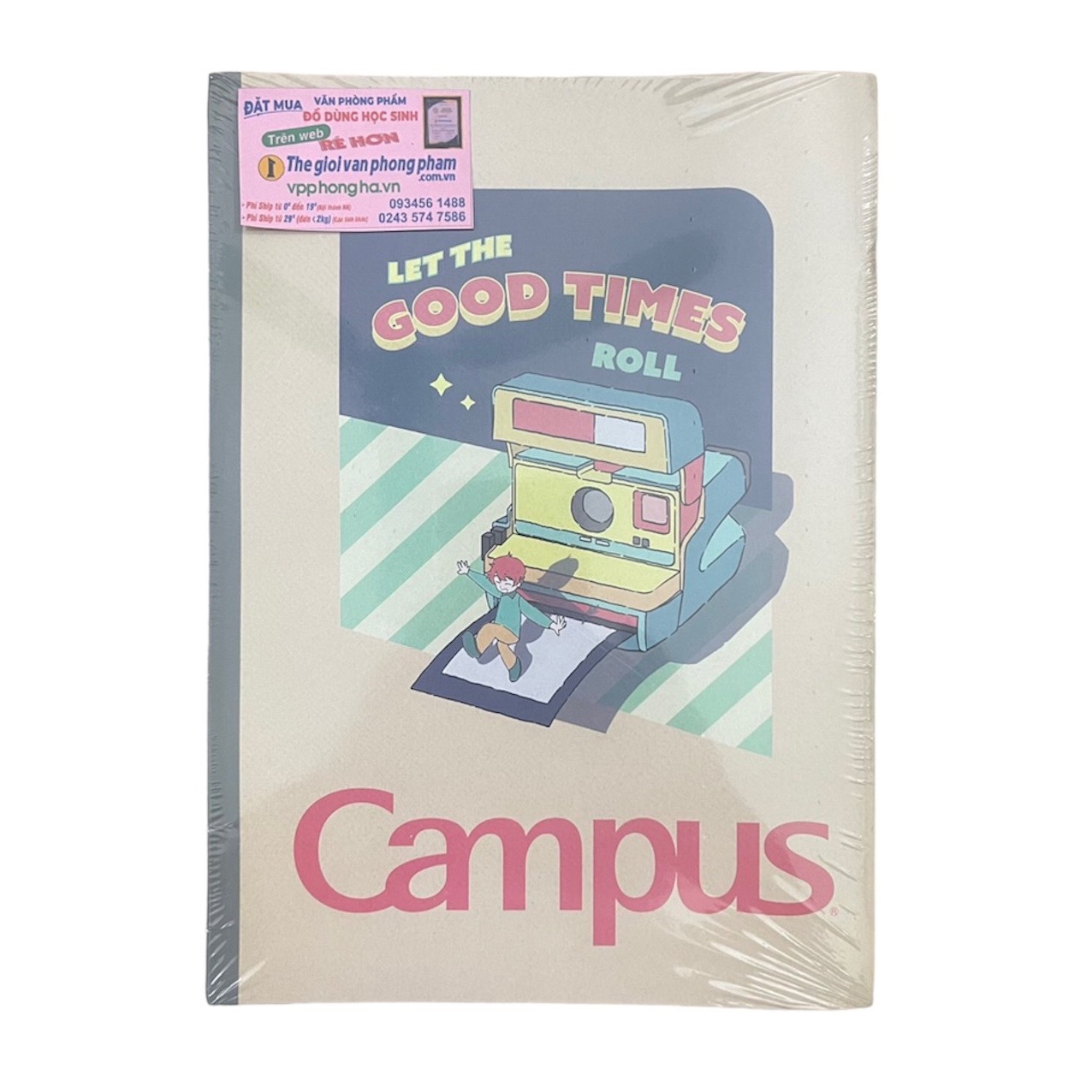 [MẪU MỚI 2023] Vở campus RETRO 200 trang dòng kẻ ngang có chấm