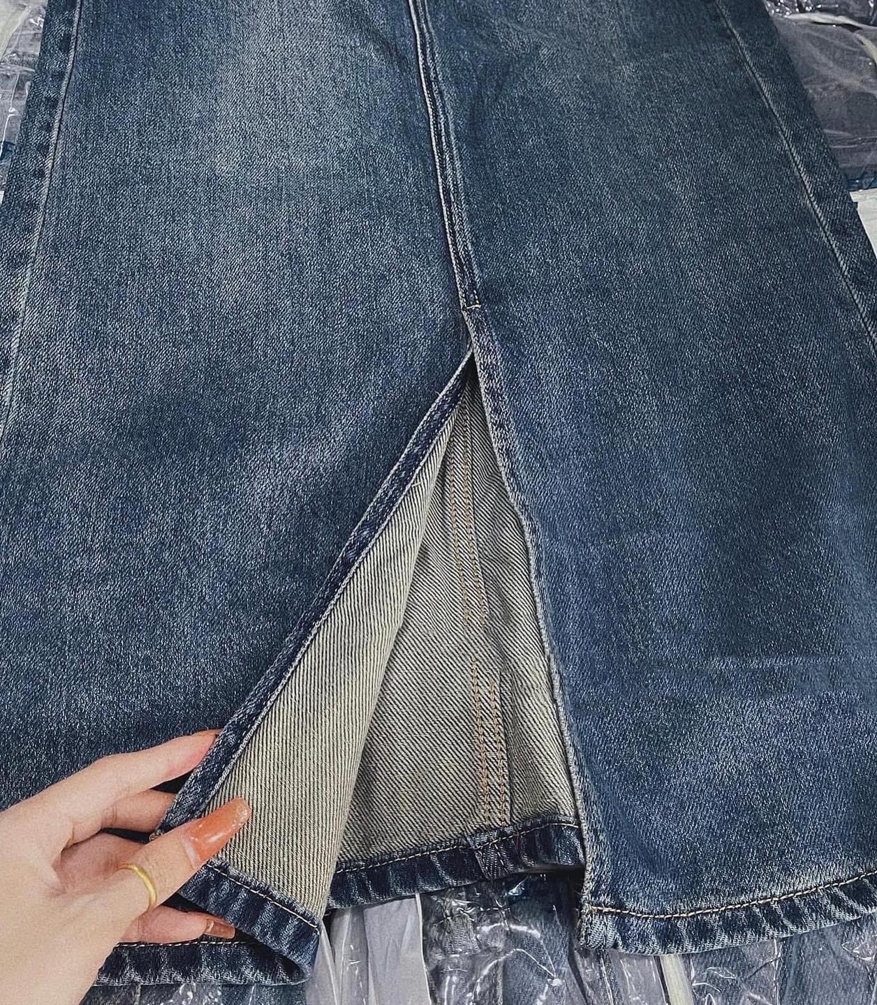 Chân váy jeans xẻ tà Ulzzang
