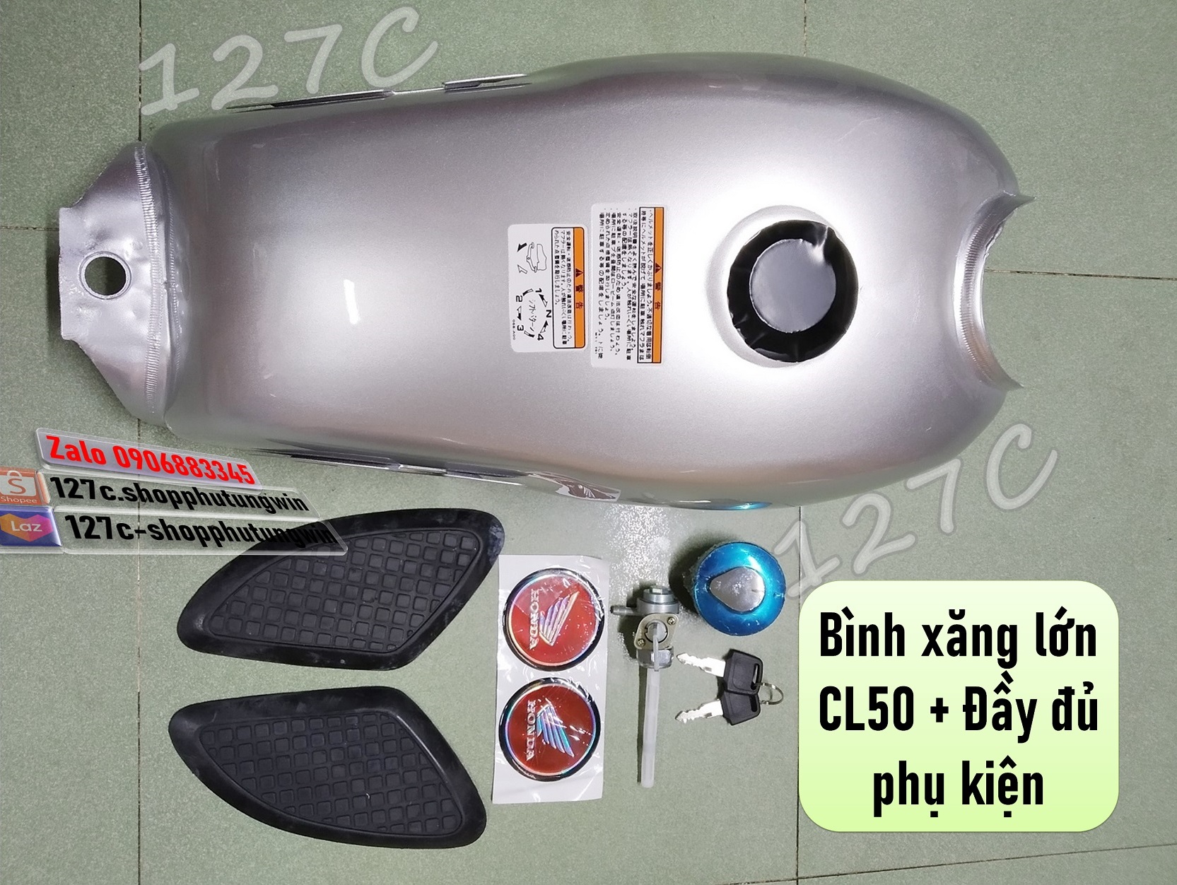 Bình xăng lớn cl50 + đầy đủ phụ kiện