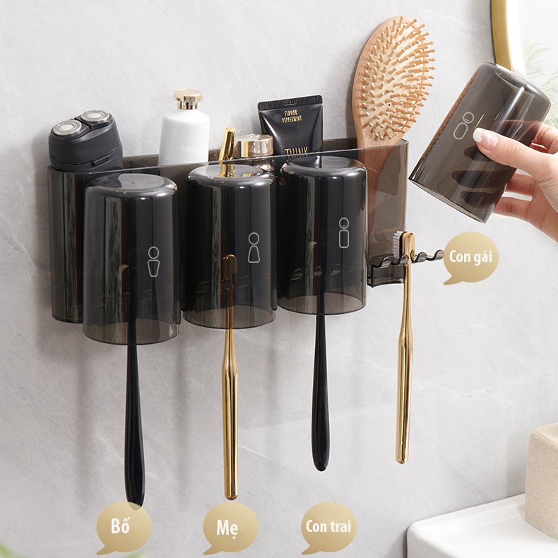 Bộ kệ nhả kem đánh răng Ecoco cao cấp 2023